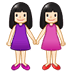 👭🏻 women holding hands: light skin tone display on Samsung